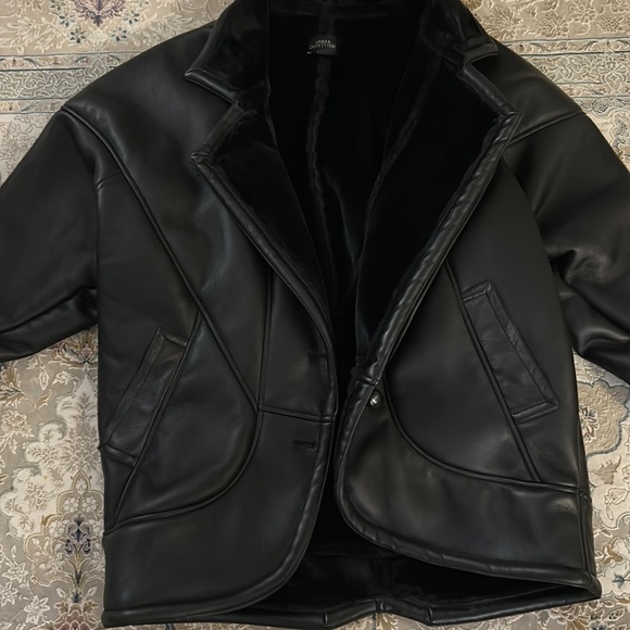 UO Faux Leather Jacket Oversized - Picture 2 of 5